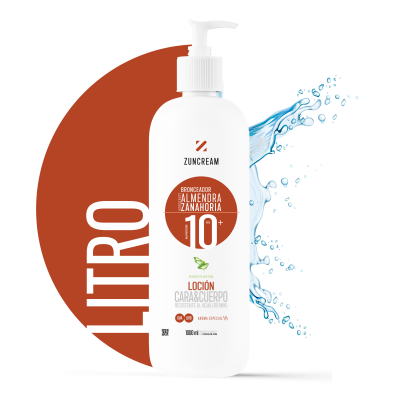 Bronceador Solar Zanahoria + Almendra FPS10+ (1L) Litro