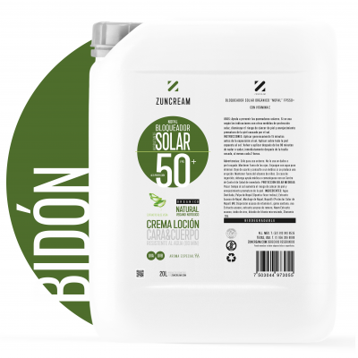 Bloqueador Solar ORGÁNICO Nopal FPS50+ (20L) Bidón